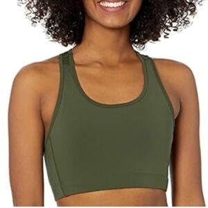 Amazon Essentials Sports Bra Medium Support Active Sculpt Racerback Green Medium